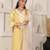 Elegant Yellow chanderi suit set with organza dupatta