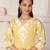 Elegant Yellow chanderi suit set with organza dupatta