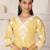 Elegant Yellow chanderi suit set with organza dupatta