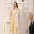 Elegant Yellow chanderi suit set with organza dupatta