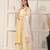Elegant Yellow chanderi suit set with organza dupatta