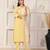Elegant Yellow chanderi suit set with organza dupatta