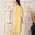 Elegant Yellow chanderi suit set with organza dupatta
