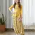 Yellow printed cotton co ord set