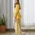Yellow printed cotton co ord set