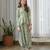 Green printed cotton co ord set