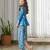 Blue printed cotton co ord set
