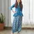 Blue printed cotton co ord set