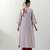 Lavender plain cotton kurta set