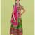 Kutchi emboidered green girls chaniya choli with dupatta (tcc-wave) - green