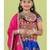 Kutchi emboidered blue girls chaniya choli with dupatta (tcc-ring) - blue