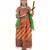 Girls kutch work embroidered lehenga choli set with dupatta (tcc-bwr) - orange