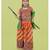 Girls kutch work embroidered lehenga choli set with dupatta (tcc-bwr) - orange