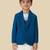 full sleeves blazer set with graphic printed t-shirt - teal