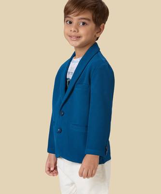 full sleeves blazer set with graphic printed t-shirt - teal 2