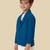 full sleeves blazer set with graphic printed t-shirt - teal