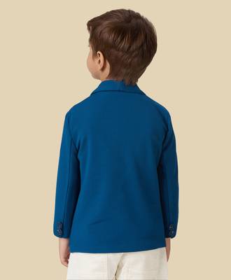 full sleeves blazer set with graphic printed t-shirt - teal 3