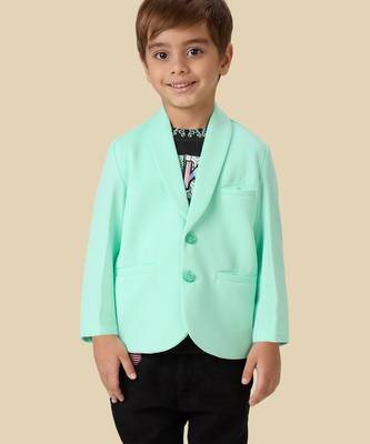 full sleeves blazer set with graphic printed t-shirt - fluorescent green 1