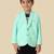 full sleeves blazer set with graphic printed t-shirt - fluorescent green