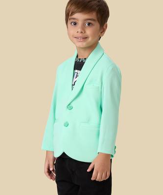 full sleeves blazer set with graphic printed t-shirt - fluorescent green 2