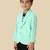 full sleeves blazer set with graphic printed t-shirt - fluorescent green
