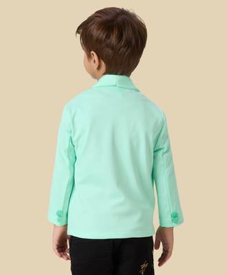 full sleeves blazer set with graphic printed t-shirt - fluorescent green 3