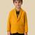 full sleeves blazer set with graphic printed t-shirt - orange
