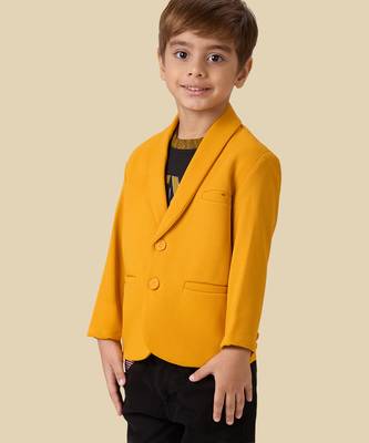 full sleeves blazer set with graphic printed t-shirt - orange 2