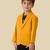 full sleeves blazer set with graphic printed t-shirt - orange