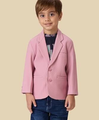 full sleeves blazer set with graphic printed t-shirt - pink 1