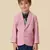 full sleeves blazer set with graphic printed t-shirt - pink