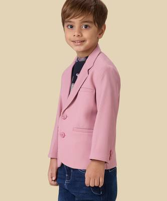 full sleeves blazer set with graphic printed t-shirt - pink 2