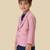 full sleeves blazer set with graphic printed t-shirt - pink