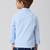 full sleeves blazer set with graphic printed t-shirt - sky blue