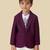 full sleeves blazer set with graphic printed t-shirt - wine