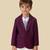 full sleeves blazer set with graphic printed t-shirt - wine
