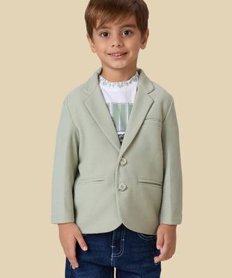 full sleeves blazer set with graphic printed t-shirt - pista green 1