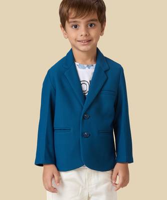 full sleeves blazer set with graphic printed t-shirt - navy blue 1