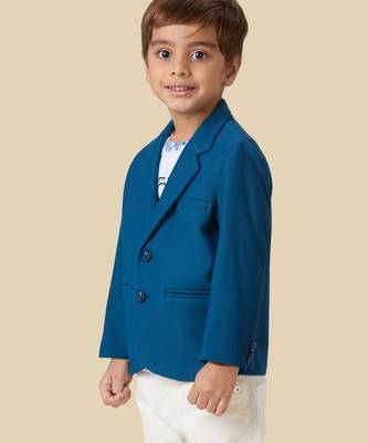 full sleeves blazer set with graphic printed t-shirt - navy blue 2