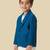 full sleeves blazer set with graphic printed t-shirt - navy blue