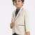 full sleeves blazer set with graphic printed t-shirt - cream