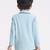 full sleeves blazer set with graphic printed t-shirt - teal blue