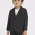 full sleeves blazer set with graphic printed t-shirt - black