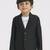 full sleeves blazer set with graphic printed t-shirt - black