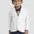 full sleeves blazer set with graphic printed t-shirt - white