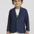 full sleeves blazer set with graphic printed t-shirt - navy blue