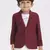 full sleeves blazer set with graphic printed t-shirt - maroon