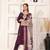 Elegant wine chanderi ensemble with jacquard dupatta