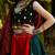 Kutchi embroidered black girls chaniya choli with dupatta (cc-fncy) - black