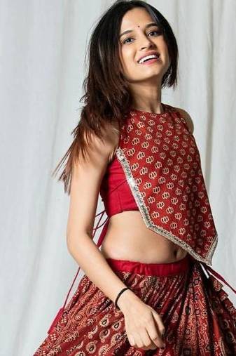 maroon embroidered silk Lehenga with blouse